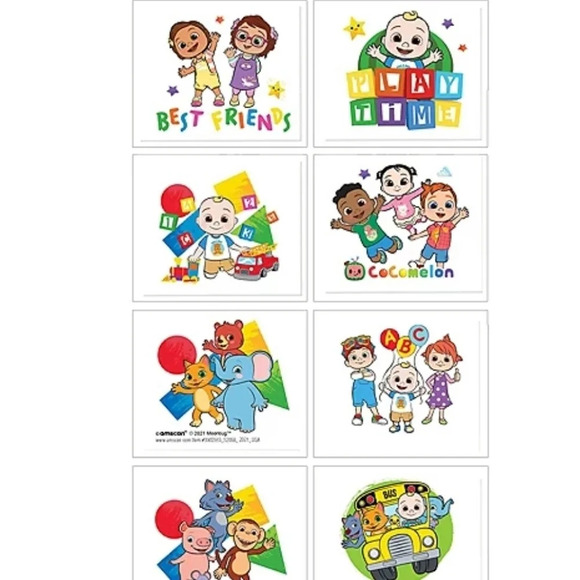 CoComelon Temporary Tattoos, 8ct Party Favors - Picture 2 of 4